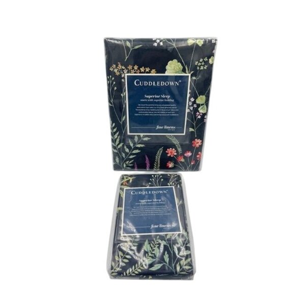 RARE NWT Cuddledown 400TC Sateen Floral Sheet Flat King & 2 Queen Pillowcases - Picture 3 of 5